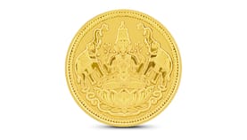 20gms Gaja Lakshmi Gold Coin, 22Kt Yellow Gold (916 Fineness)