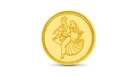 4 gms Radhe-Krishna Commemorative 24K Gold Coin.  (995 Fineness)