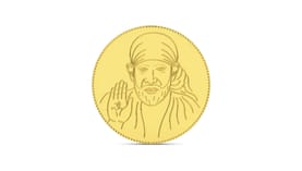 2gms Shirdi Sai Baba Gold Coin, 24Kt Yellow Gold (995 Fineness)