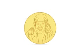 4gms Shirdi Sai Baba Gold Coin, 24Kt Yellow Gold (995 Fineness)