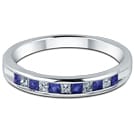 Enigma Diamond (0.14 ct) & Sapphire (0.20 ct) Ring, 18K White Gold