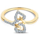 Twin Leaf  Diamond (0.20 ct) Ring, 18K Yellow Gold