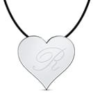 Initialled Love Pendant, 18K White Gold.