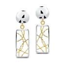 Valentina Tag Drop Earrings 18Kt Yellow Gold  