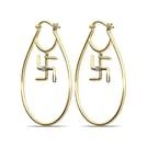 Swastik Hoop Earrings