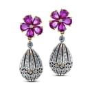 Violet Floral Earrngs