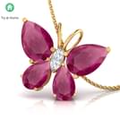 Butterfly Ruby Pendant