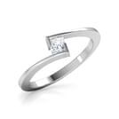 Metro Princess Solitaire Ring