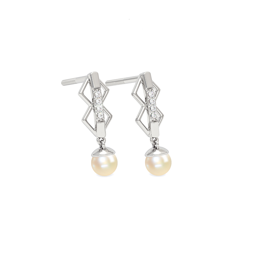 Silver Earrings Silver 925 Silver Cassiopeia Gold Plated 925 Silver Diamond Drop Earrings