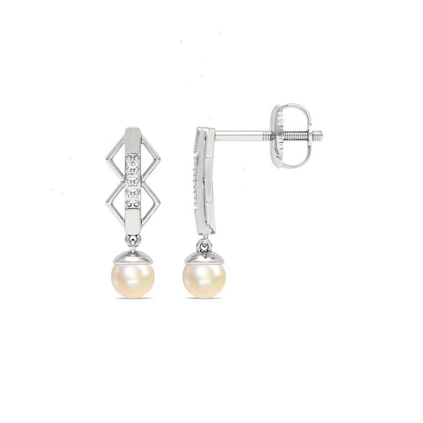 Cassiopeia Gold Plated 925 Silver Diamond Drop Earrings Cassiopeia Gold Plated 925 Silver Diamond Drop Earrings