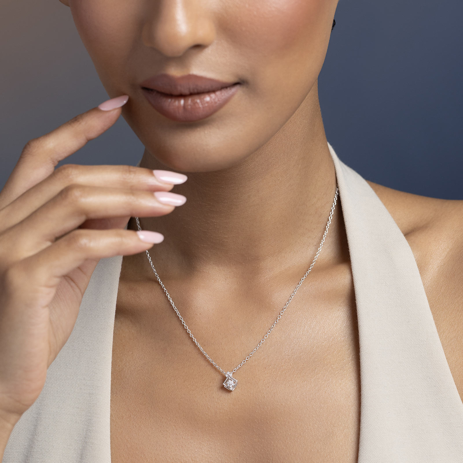 Daydreamy Kite 925 Silver Diamond Necklace Daydreamy Kite 925 Silver Diamond Necklace