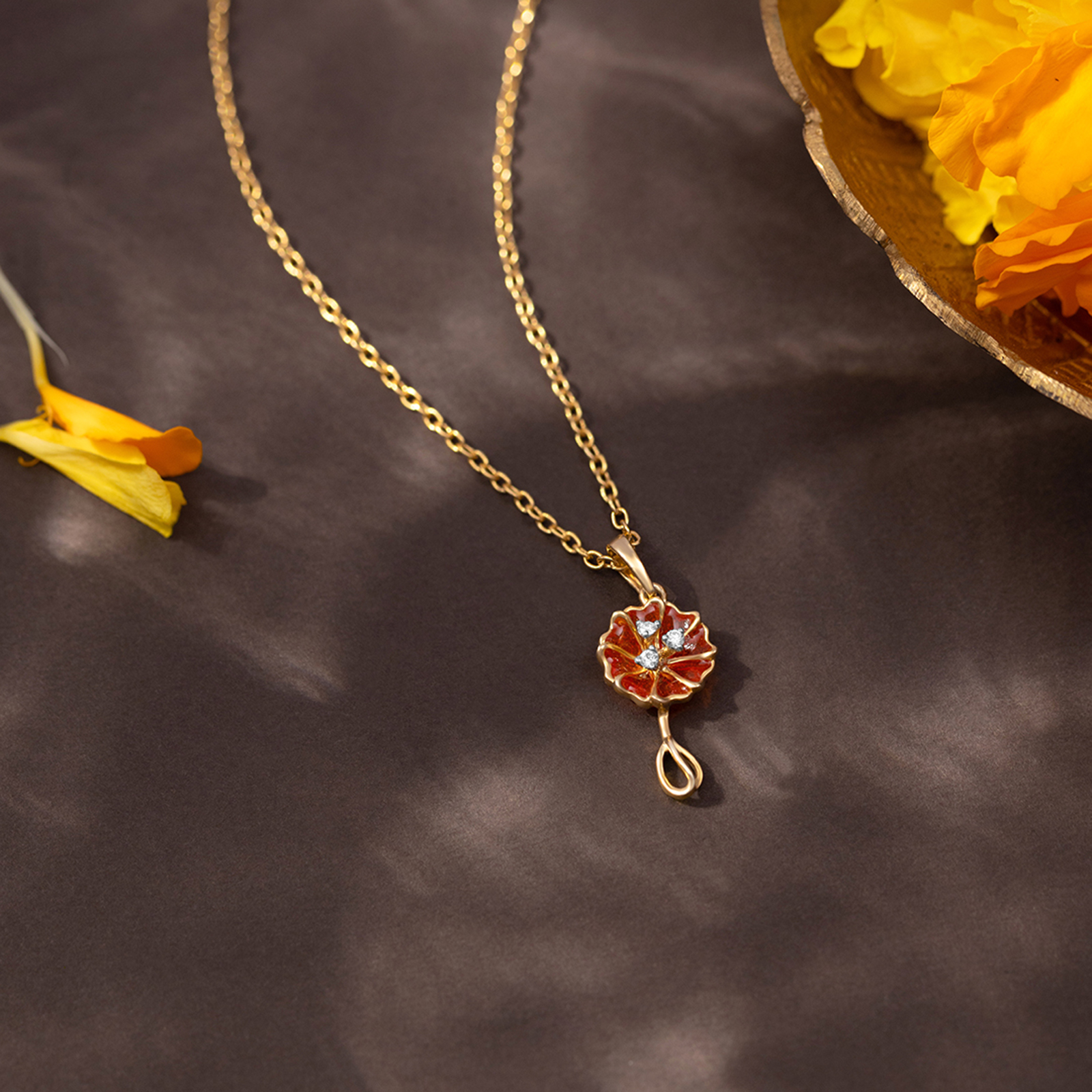 Resplendent Crest 925 Silver Diamond Necklace