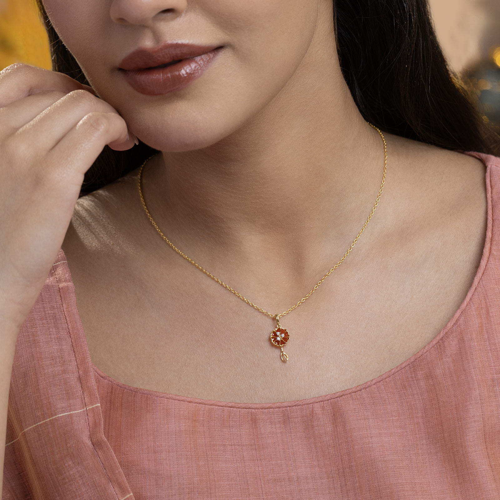 Resplendent Crest 925 Silver Diamond Necklace Resplendent Crest 925 Silver Diamond Necklace