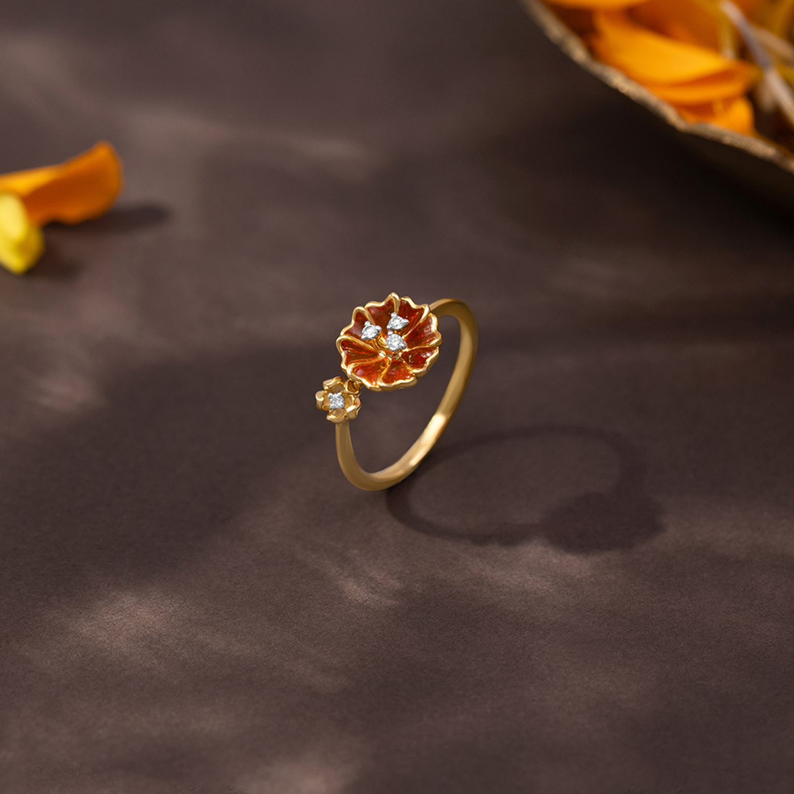 Crystalline Blossom 925 Silver Diamond Ring Crystalline Blossom 925 Silver Diamond Ring