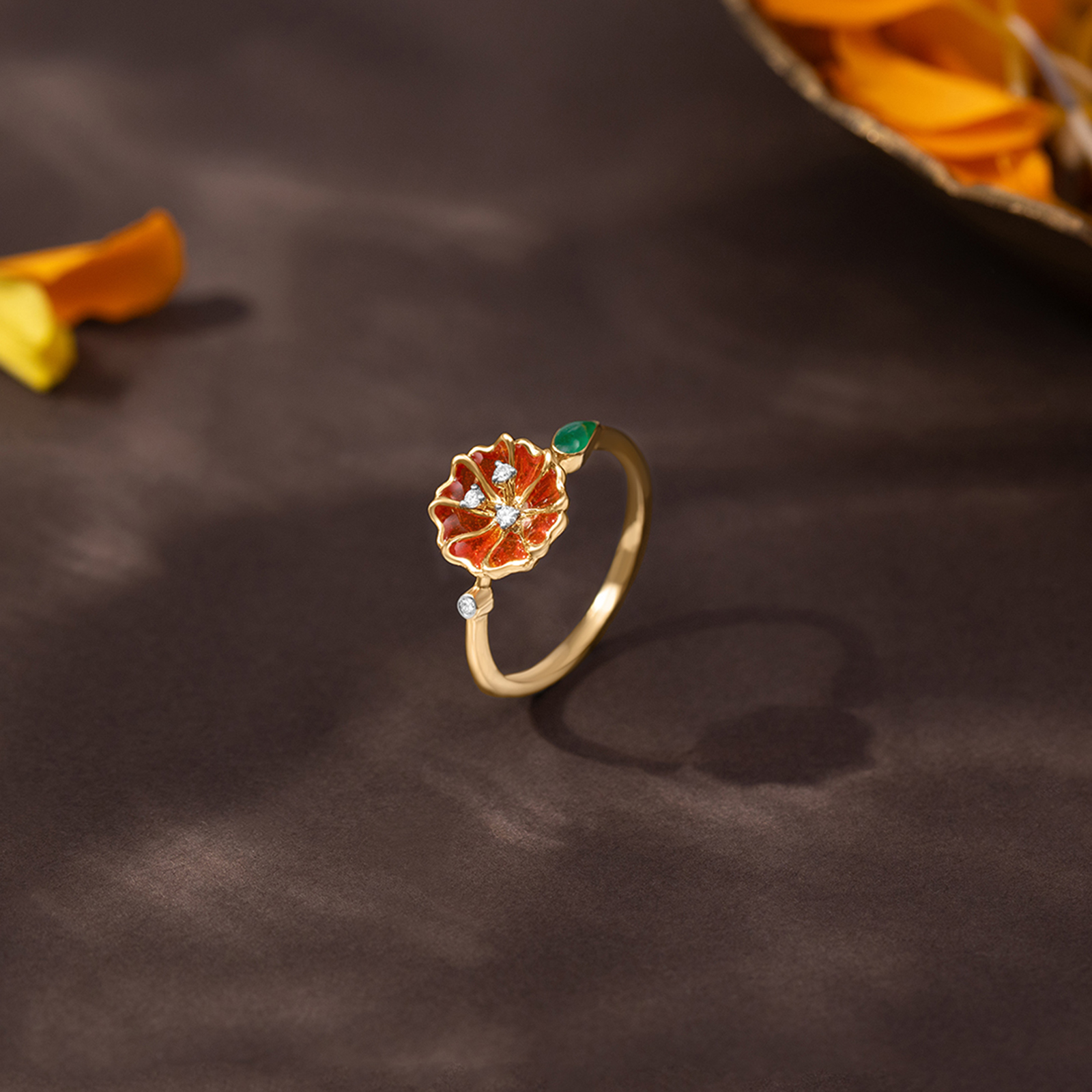 Luminous Bloom 925 Silver Diamond Ring