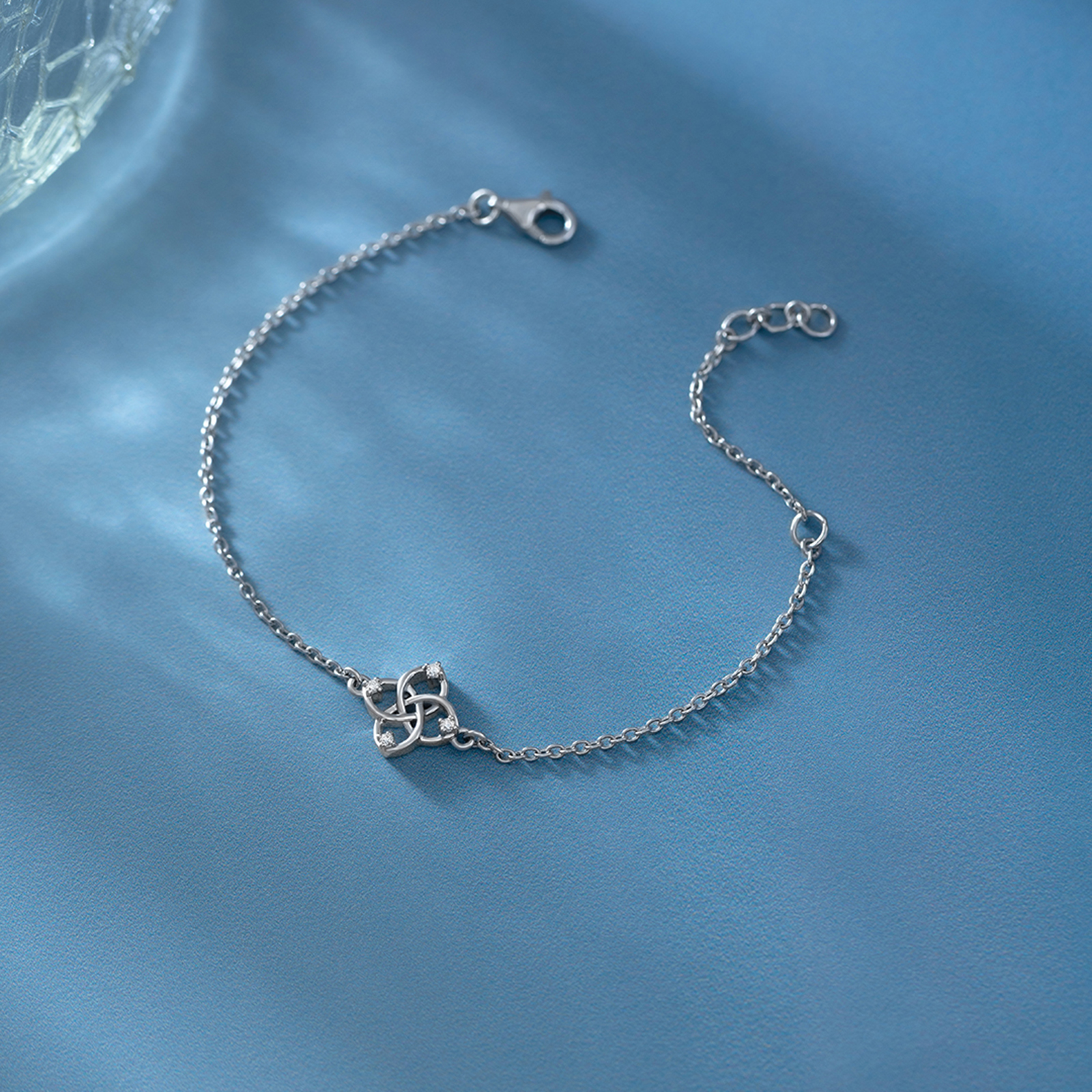 Silver Bracelets Silver 925 Silver Eternally Bound 925 Silver Diamond Bracelet