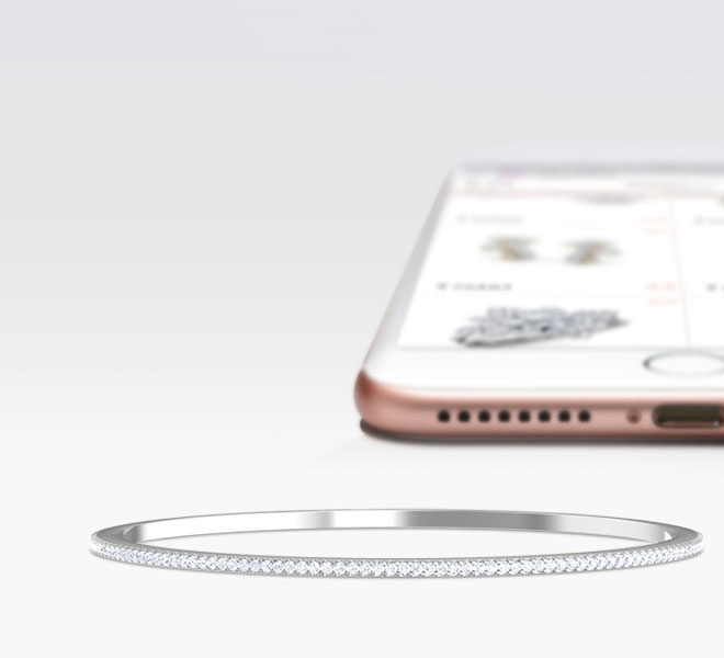 Metro Single Line Diamond Bangle Metro Single Line Diamond Bangle