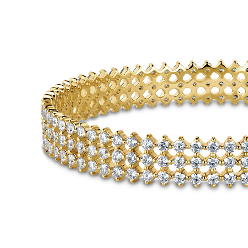 Triumph 3-Row Diamond Bangle