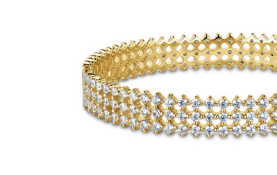 Triumph 3-Row Diamond Bangle