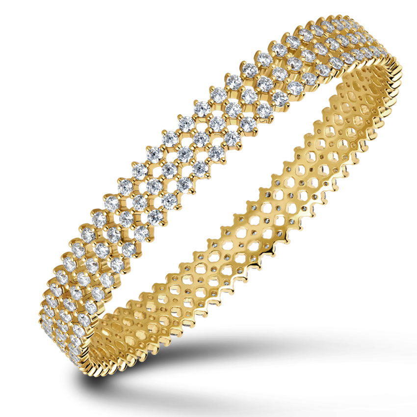 Triumph 3-Row Diamond Bangle