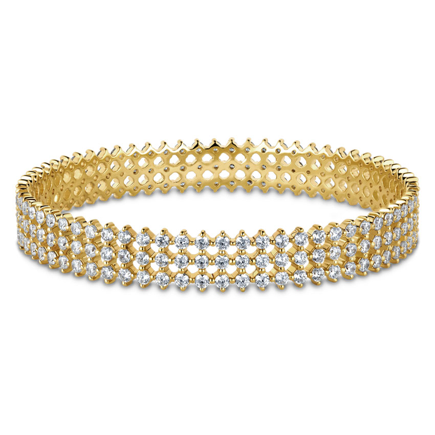Triumph 3-Row Diamond Bangle