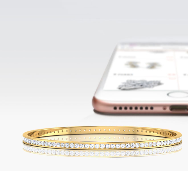 Diamond Bangles 18 Karat Yellow Gold Allure Bangle
