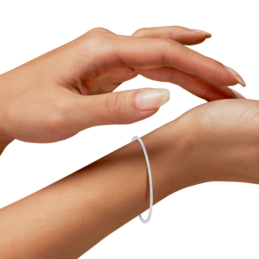 Iridescent Gold Diamond Bangle