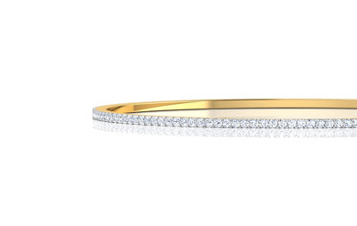 Iridescent Gold Diamond Bangle