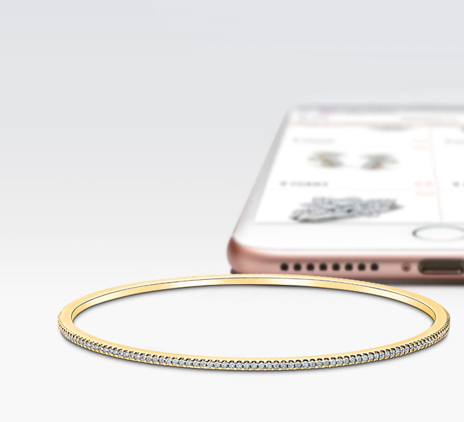 Iridescent Gold Diamond Bangle