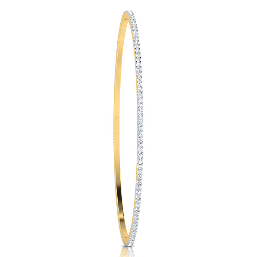 Iridescent Gold Diamond Bangle