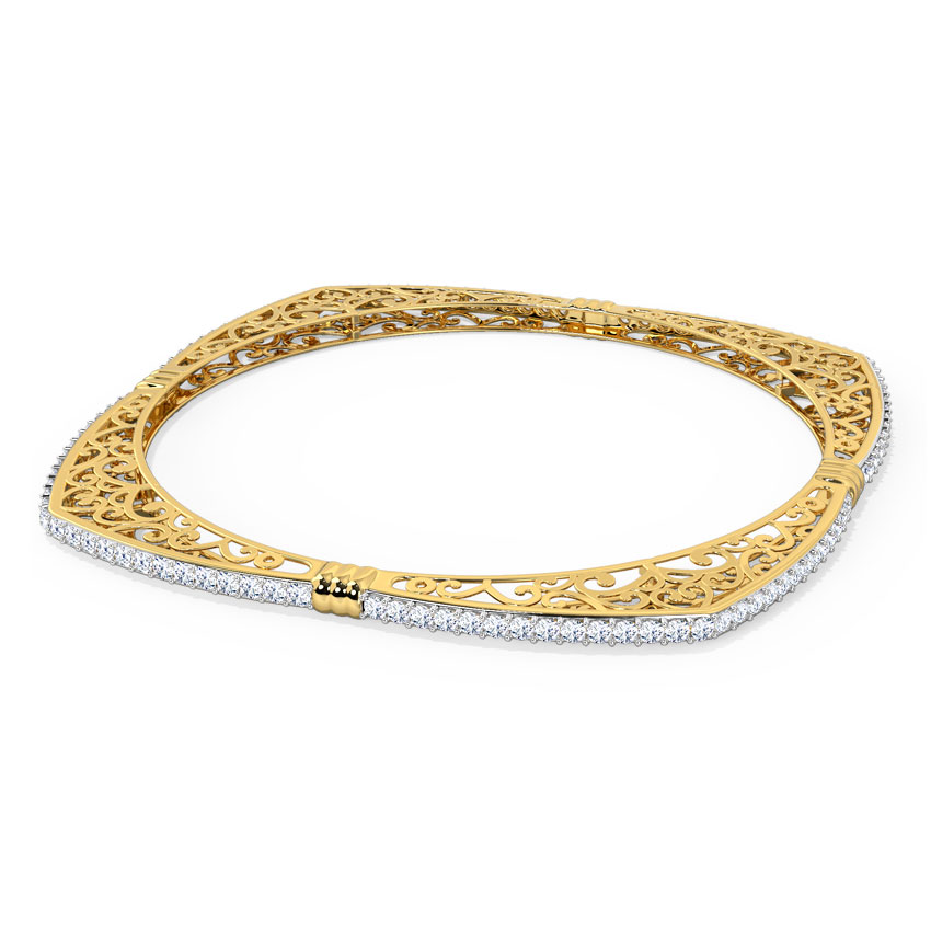 Filigree Knot Diamond Bangle Filigree Knot Diamond Bangle