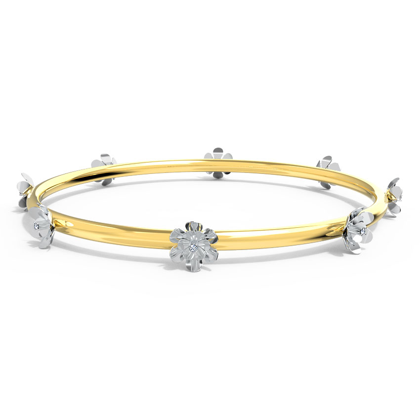 Golden Amalgamation Diamond Bangle