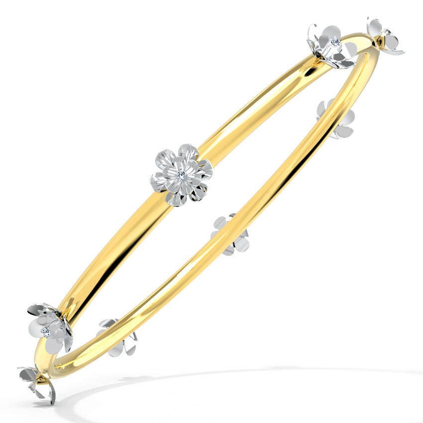 Golden Amalgamation Diamond Bangle
