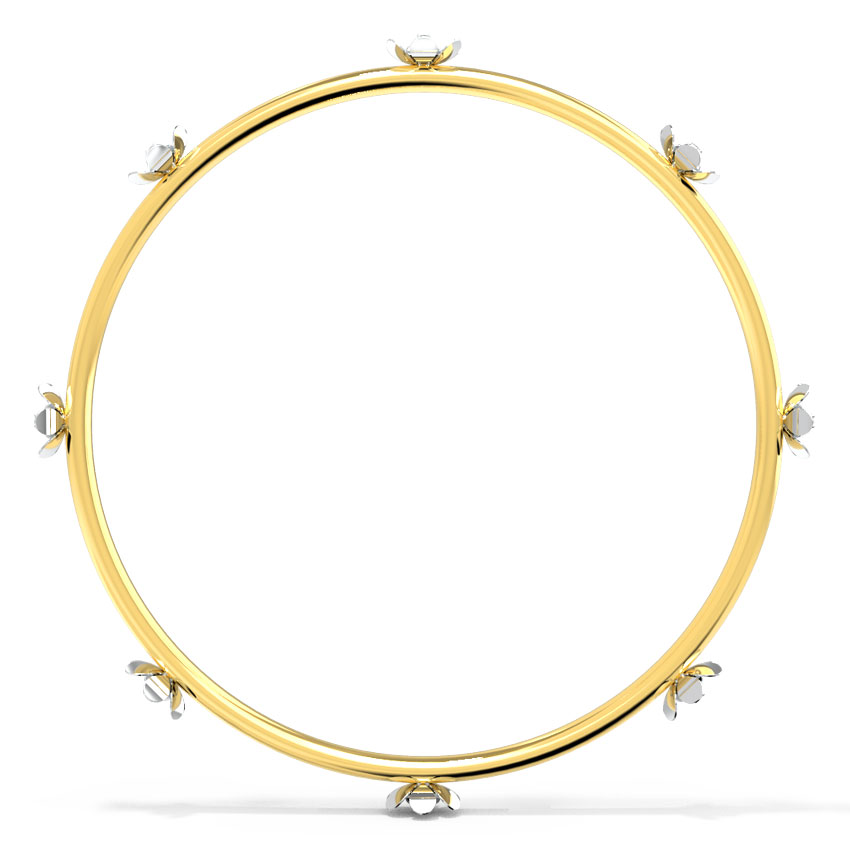 Golden Amalgamation Diamond Bangle