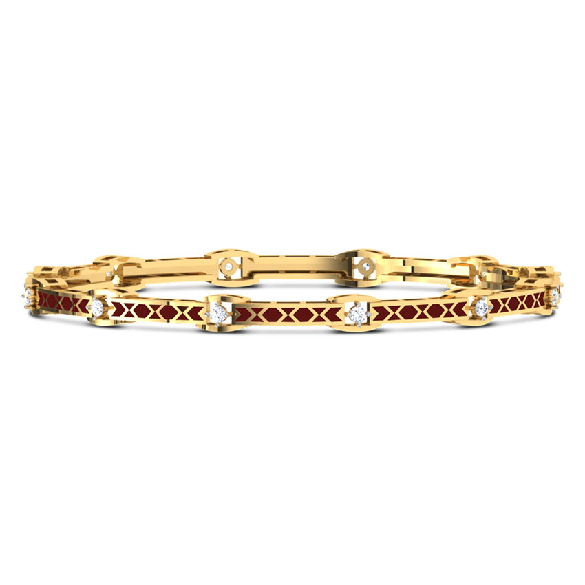 Red Grandiose Enamel Bangle