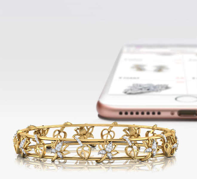 Budding Lotus Diamond Bangle Budding Lotus Diamond Bangle