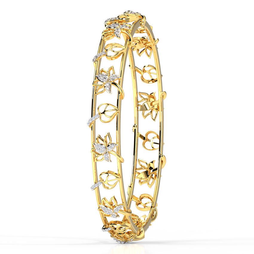 Budding Lotus Diamond Bangle Budding Lotus Diamond Bangle