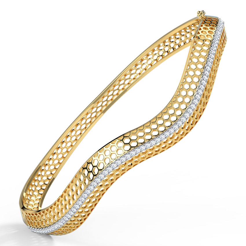 Bina Deep Waved Bangle