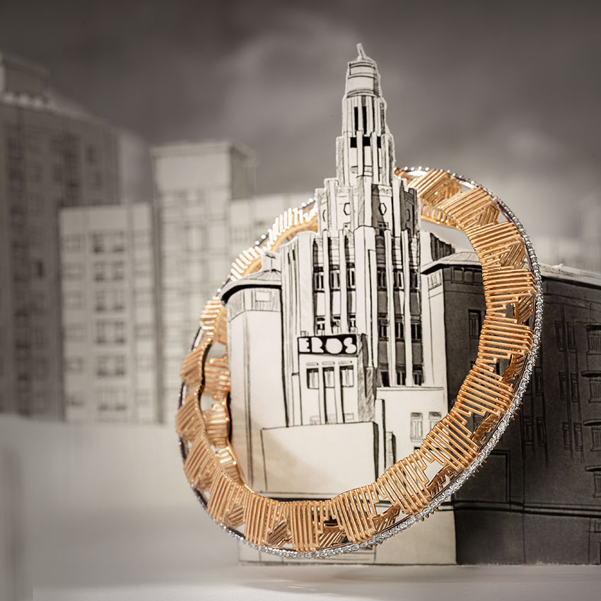 Eros Multi Stepped Diamond Bangle Eros Multi Stepped Diamond Bangle