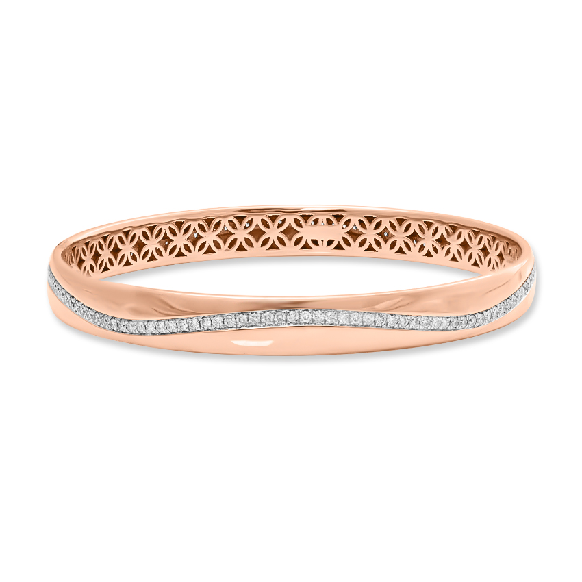 Diamond Bangles 18 Karat Rose Gold Kanishka Diamond Bangle