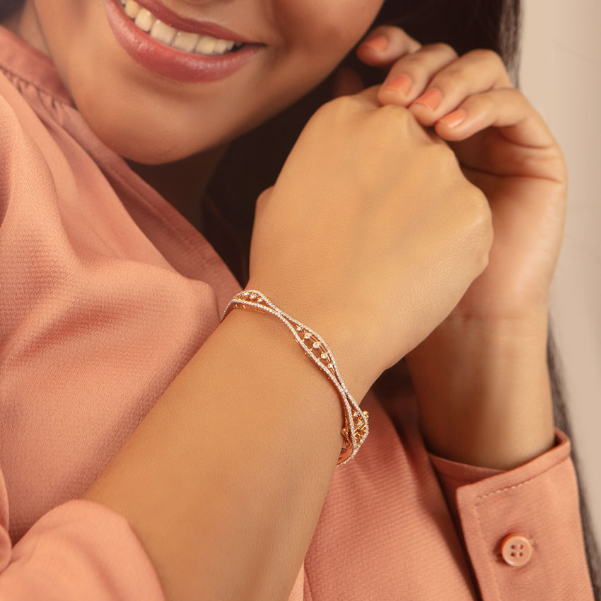 Dazzle Tapered Diamond Bangle