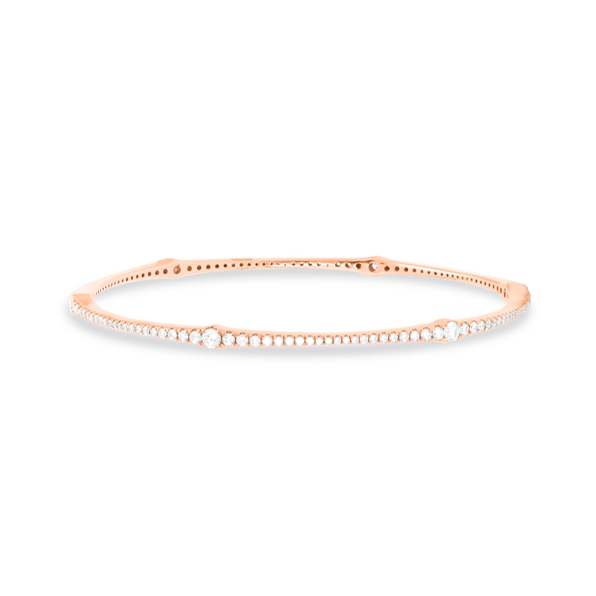 Sparkling Tapered Diamond Bangle