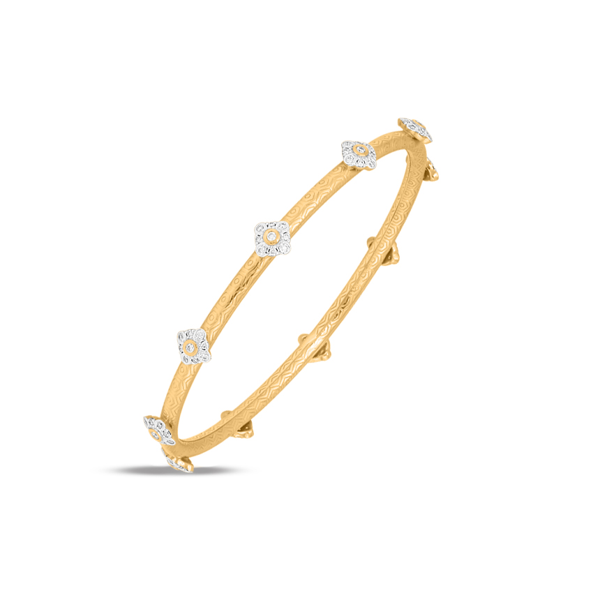 Diamond Bangles 18 Karat Yellow Gold Sia Marvellous Diamond Bangle