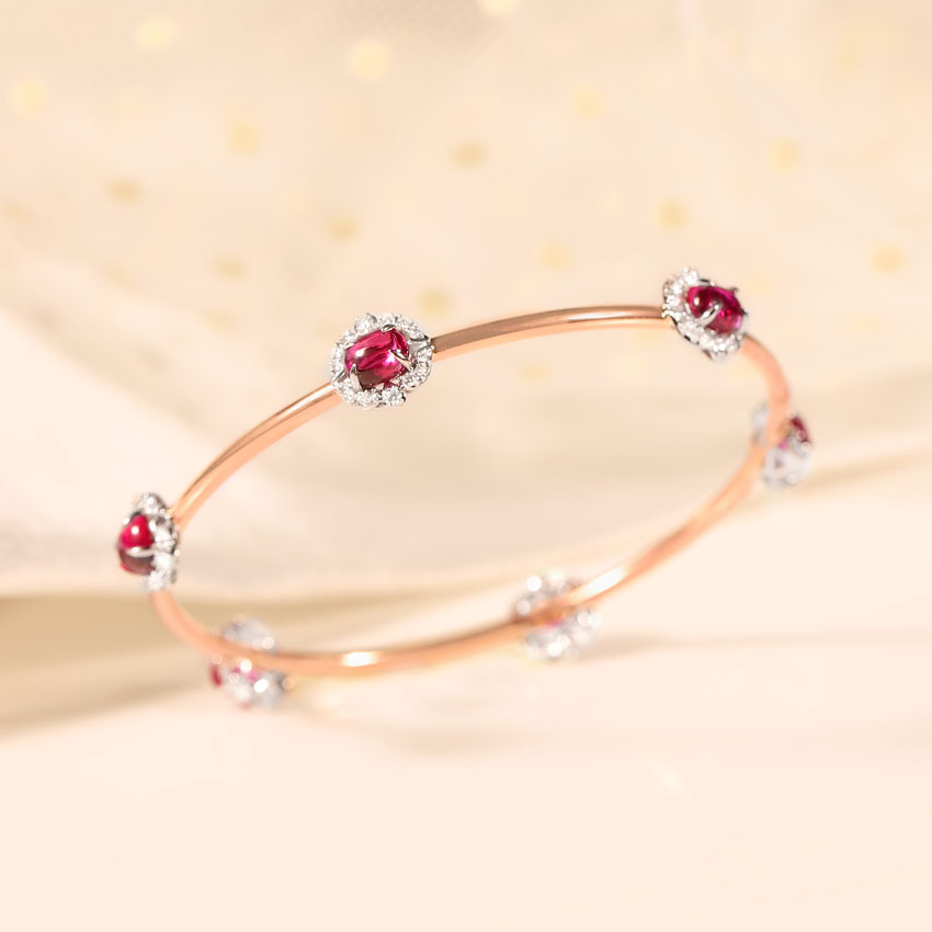Allure Rosy Gemstone Bangle