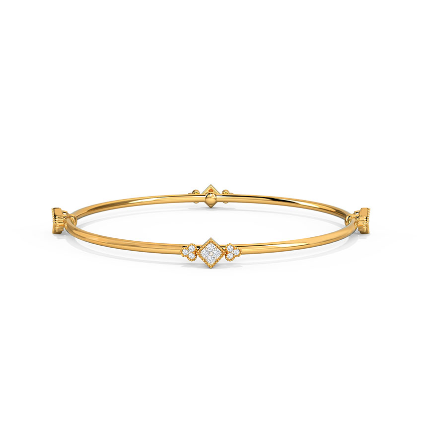 Diamond Bangles 14 Karat Yellow Gold Gina Diamond Bangle
