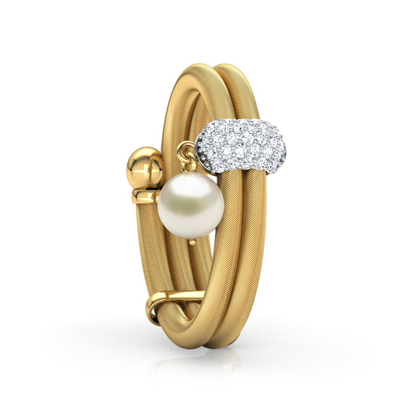 Dangling Pearl Adjustable Ring