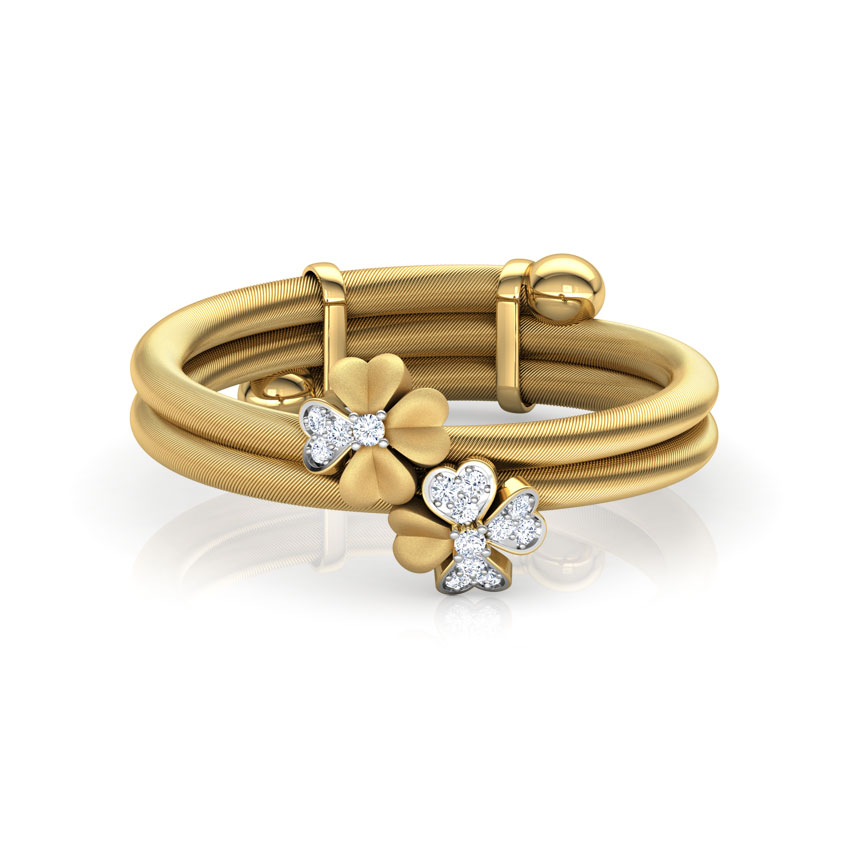 Duo Floret Adjustable Ring