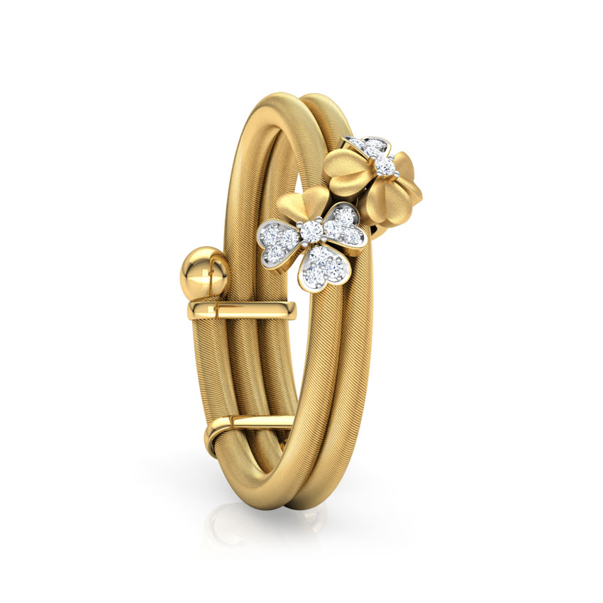 Duo Floret Adjustable Ring
