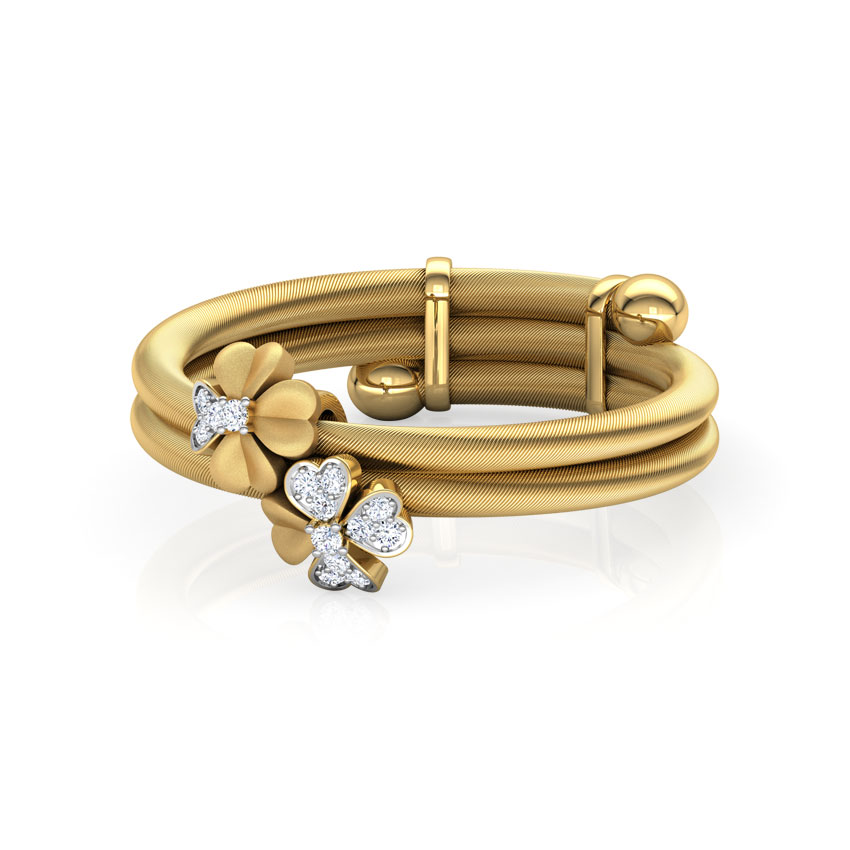 Duo Floret Adjustable Ring