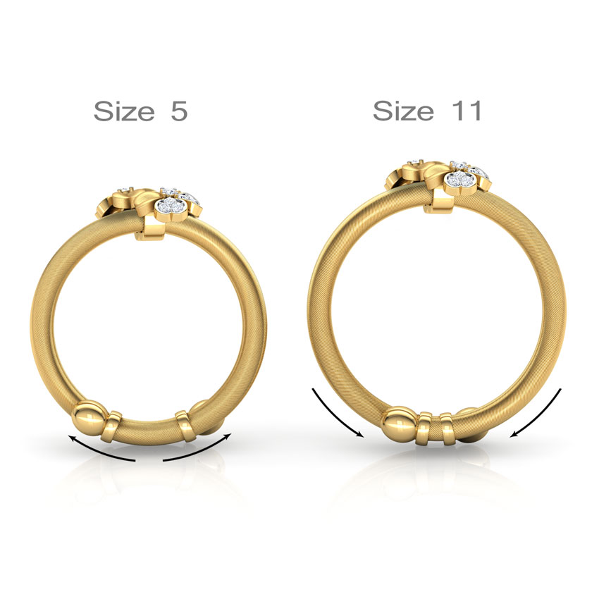 Duo Floret Adjustable Ring